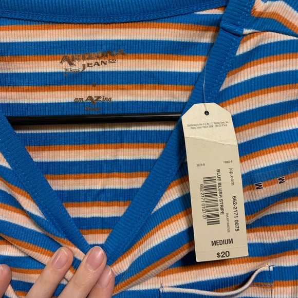 NWT Striped Junior Tee - Picture 2 of 2